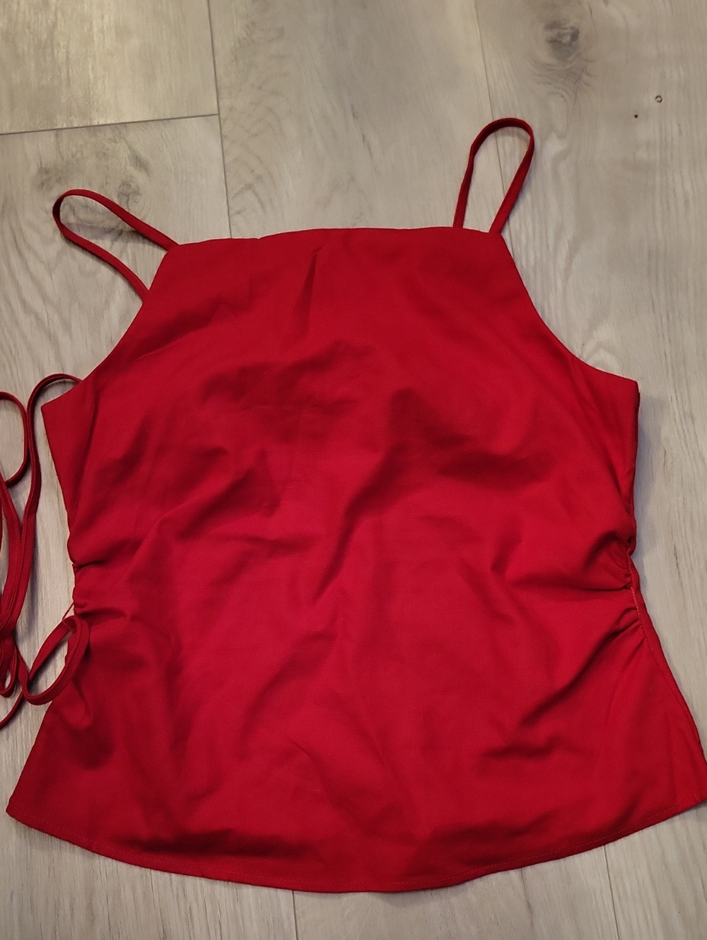 Cider Red Spaghetti Strap Camisole Linen And Cotton Nwt